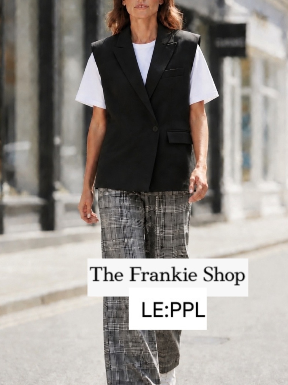 NEW The Frankie Shop LE:PPL Black vest, M/L GP1576